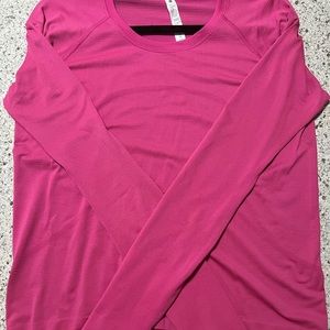 Lululemon, Size 12, Raspberry, Long-sleeved shirt
